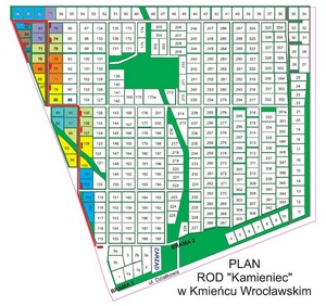 plan ogrodu Kamieniec w Kamiecu Wrocawskim PZD ROD